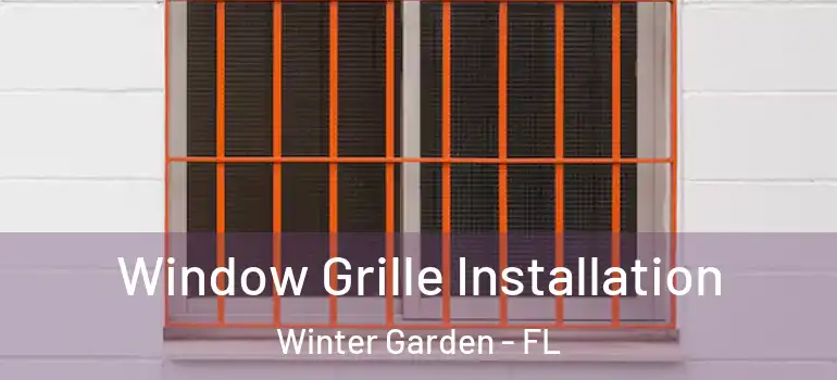 Window Grille Installation Winter Garden - FL